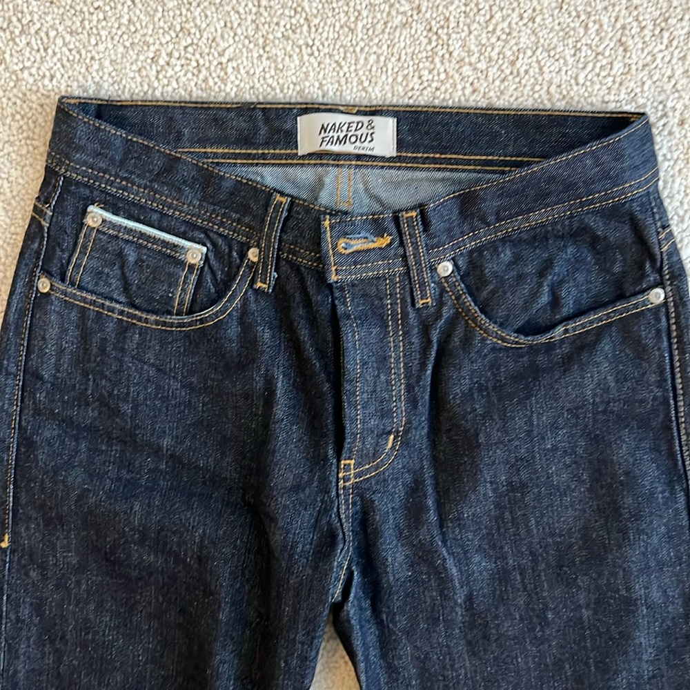 Naked & Famous Left-Hand Twill Mens Jeans - Weird Guy fit - Size 30